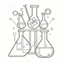 Incorporate elements of chemistry equipment (beakers, test tubes, etc.) into a unique tattoo design tattoo design idea