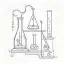 Incorporate elements of chemistry equipment (beakers, test tubes, etc.) into a unique tattoo design tattoo design idea