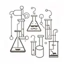 Incorporate elements of chemistry equipment (beakers, test tubes, etc.) into a unique tattoo design tattoo design idea