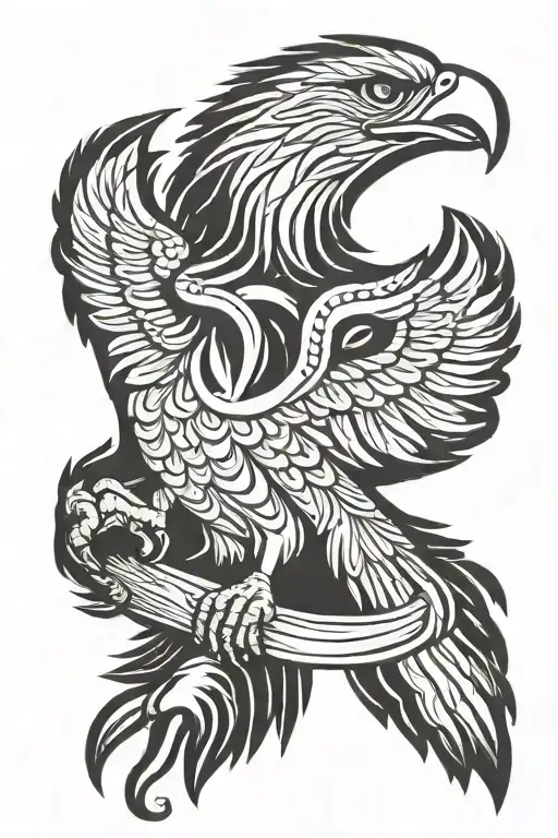 Albanian eagle tattoo design idea