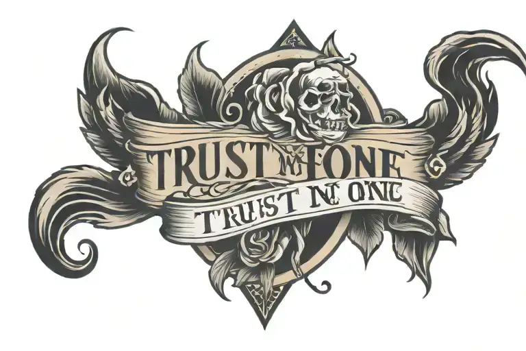trust no one fore arm tattoo tattoo design idea