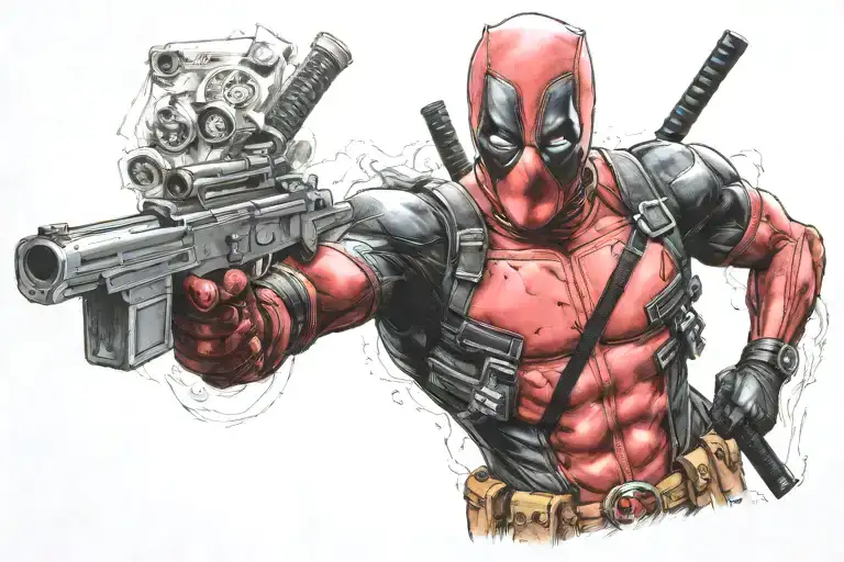 deadpool trust no one meaning tattoo design idea