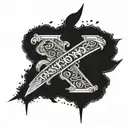 trust no one forearm sleeve tattoo design idea