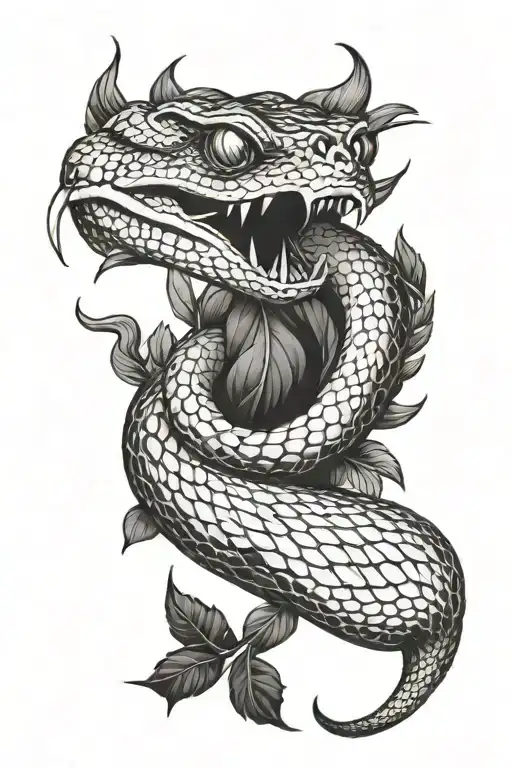snake head tattoo starts on the neck and the body wraps around the entire arm tattoo design idea