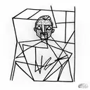 begging man tattoo design idea