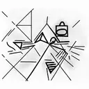 begging man tattoo design idea