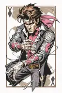 Gambit x men card design featuring tattoo design idea