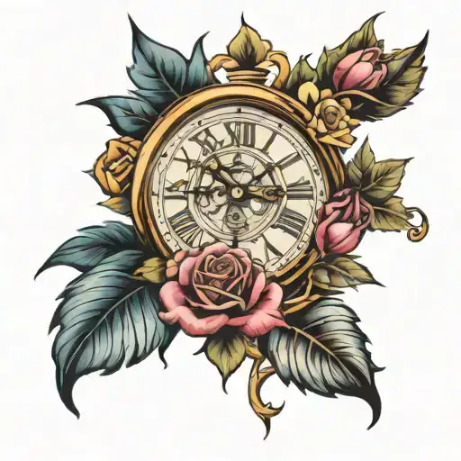clock set to 11:11 tattoo design idea