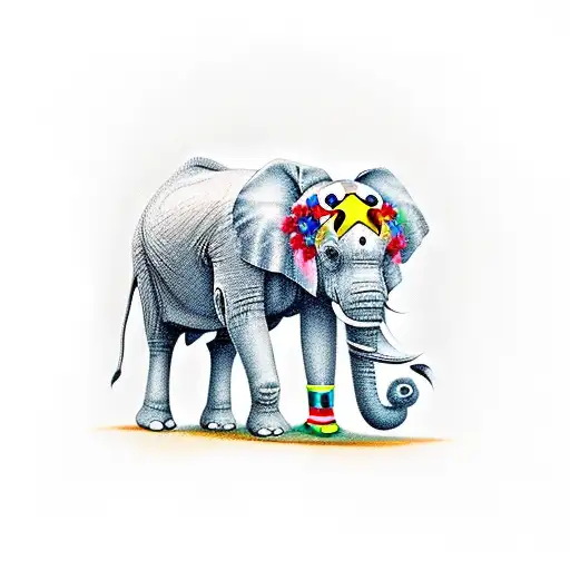 Elephant for husband  tattoo design idea