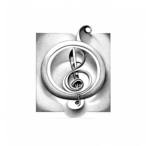 bass clef tattoo design idea