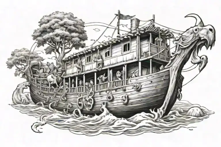 Noahs ark themed tattoo tattoo design idea