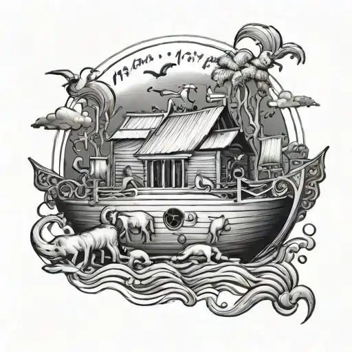 Noah's ark tattoo design idea