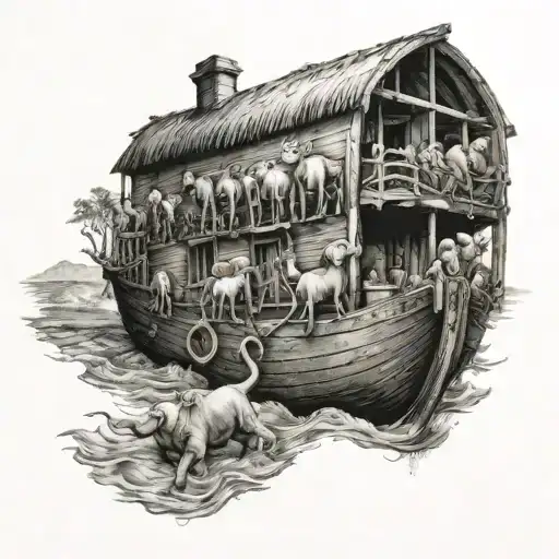 Noahs ark   tattoo design idea