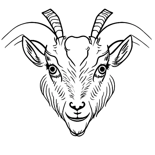goat 666 tattoo design idea