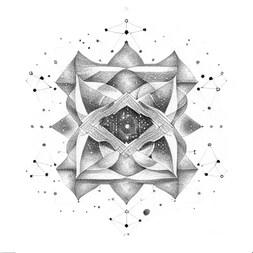 A constellation of music notes forming a cosmic symphony tattoo design idea