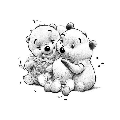 Pooh bear  tattoo design idea