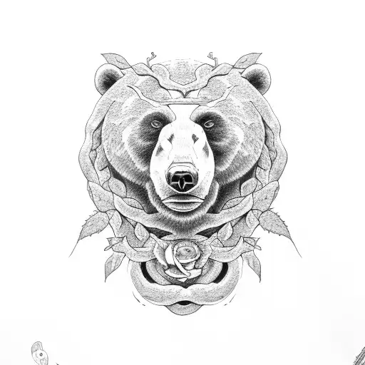 Angry Bear | Bear tattoos, Grizzly bear tattoos, Bear tattoo designs