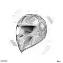 Motorcycle girl tattoo design idea