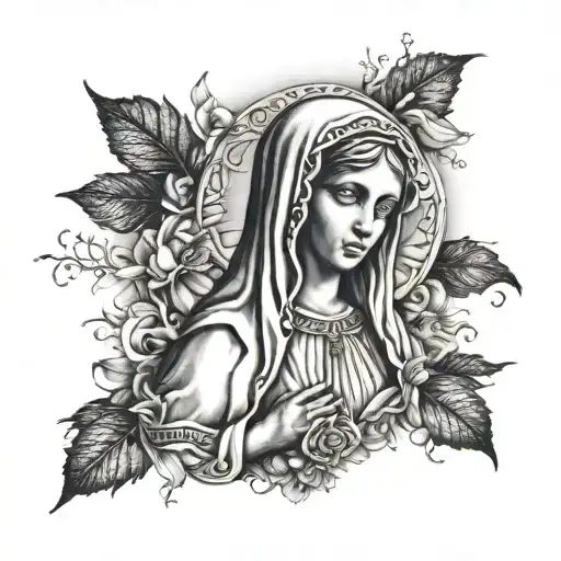 Our Lady of Fatima tattoo design idea