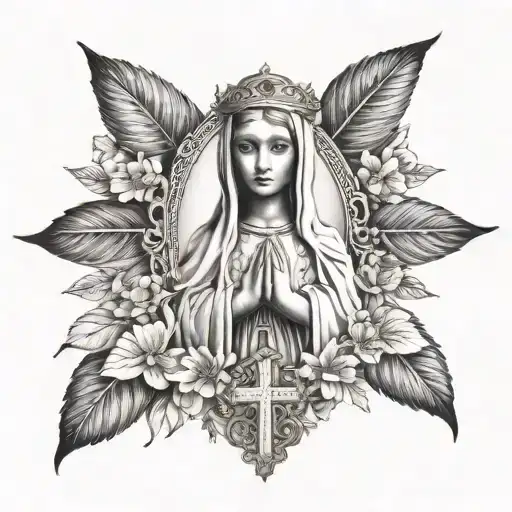 Our Lady of Fatima tattoo design idea