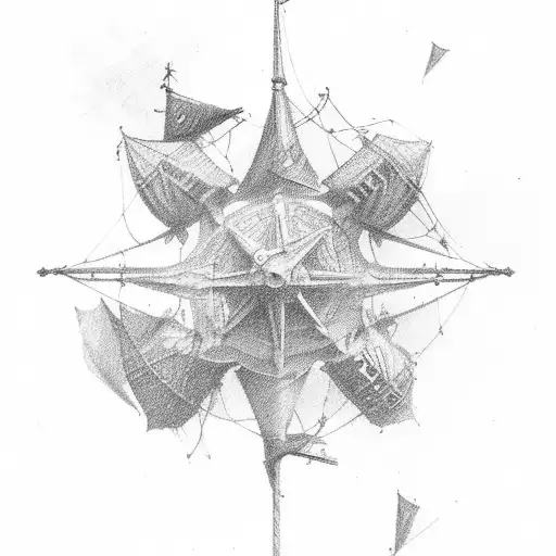 When we raise the sails it will become stardust tattoo design idea