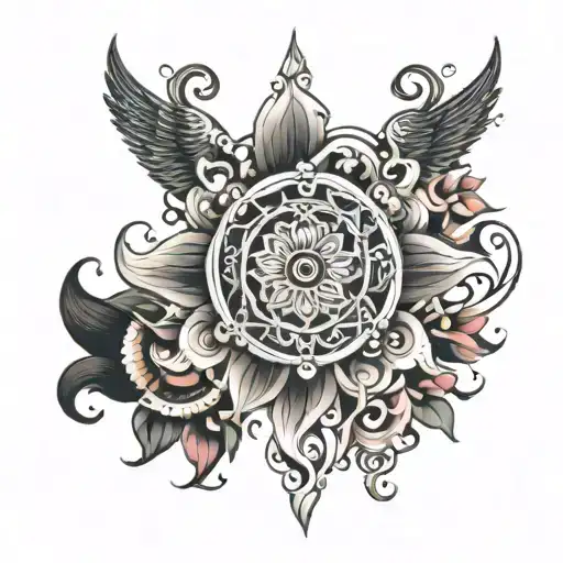 Hindu good tattoo design idea