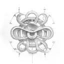 Infinity Symbol with libra symbol tattoo design idea