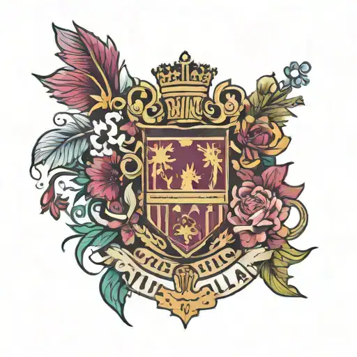 aston villa surrounded by lush tattoo design idea