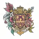 aston villa surrounded by lush tattoo design idea