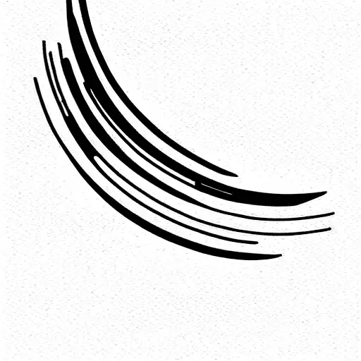 A small round tattoo with waves and which in fine lines and geometric style only includes the color #7b506c other than b tattoo design idea