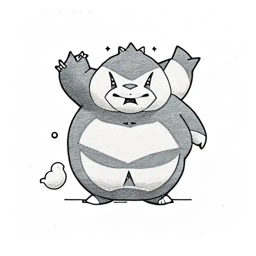 Snorlax Titanic drawing  tattoo design idea