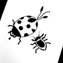 Ladybug tattoo design idea