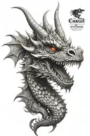 caraxes dragon tattoo design idea