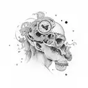 overthinker where my mind is controling me  tattoo design idea