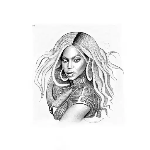 Beyoncé & nicki minaj  tattoo design idea