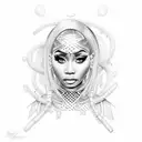 nicki minaj  tattoo design idea
