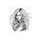 Beyoncé & nicki minaj  tattoo design idea