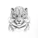 Chainsaws an logs tattoo design idea