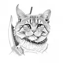 Chainsaws an logs tattoo design idea