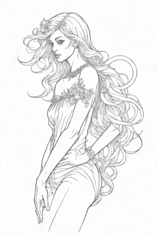 full body Aphrodite realistic sexy girl shoulder tattoo tattoo design idea