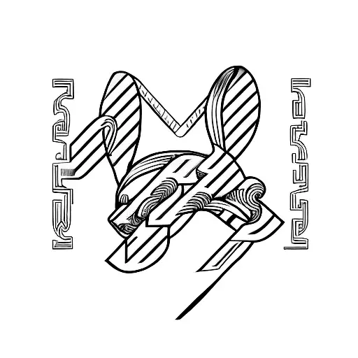 simple sigma chi Greek letters with playboy bunny on top of tbem tattoo design idea