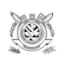 simple sigma chi Greek letters with playboy bunny on top of tbem tattoo design idea