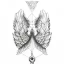 Wings with broken broken chains above the words "son of anarchy" tattoo design idea
