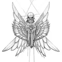 Wings with broken broken chains above the words "son of anarchy" tattoo design idea