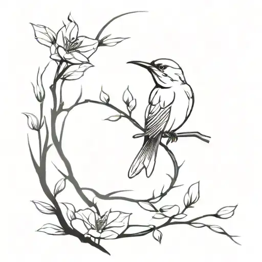 The Thorn Birds, very fine lines for women tattoo design idea