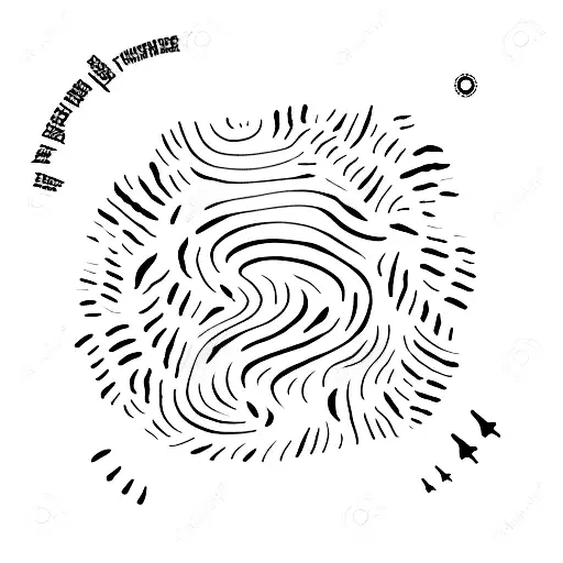 A minimalist tattoo of a suitcase with a trail of footprints, symbolizing the journey of life and travel tattoo design idea