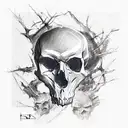 Skull tattoo design idea