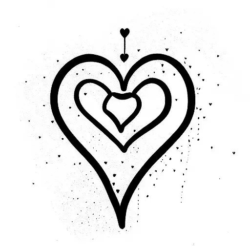 life is what you make it 3 hearts tattoo design idea