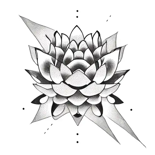 Lotus flower intertwined with an abacus symbolizing balance and harmony in accounting tattoo design idea