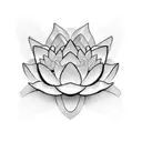 Lotus flower intertwined with an abacus symbolizing balance and harmony in accounting tattoo design idea
